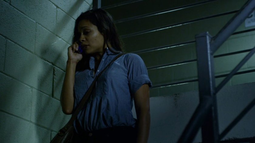 Claire in MetroGeneral stairway.