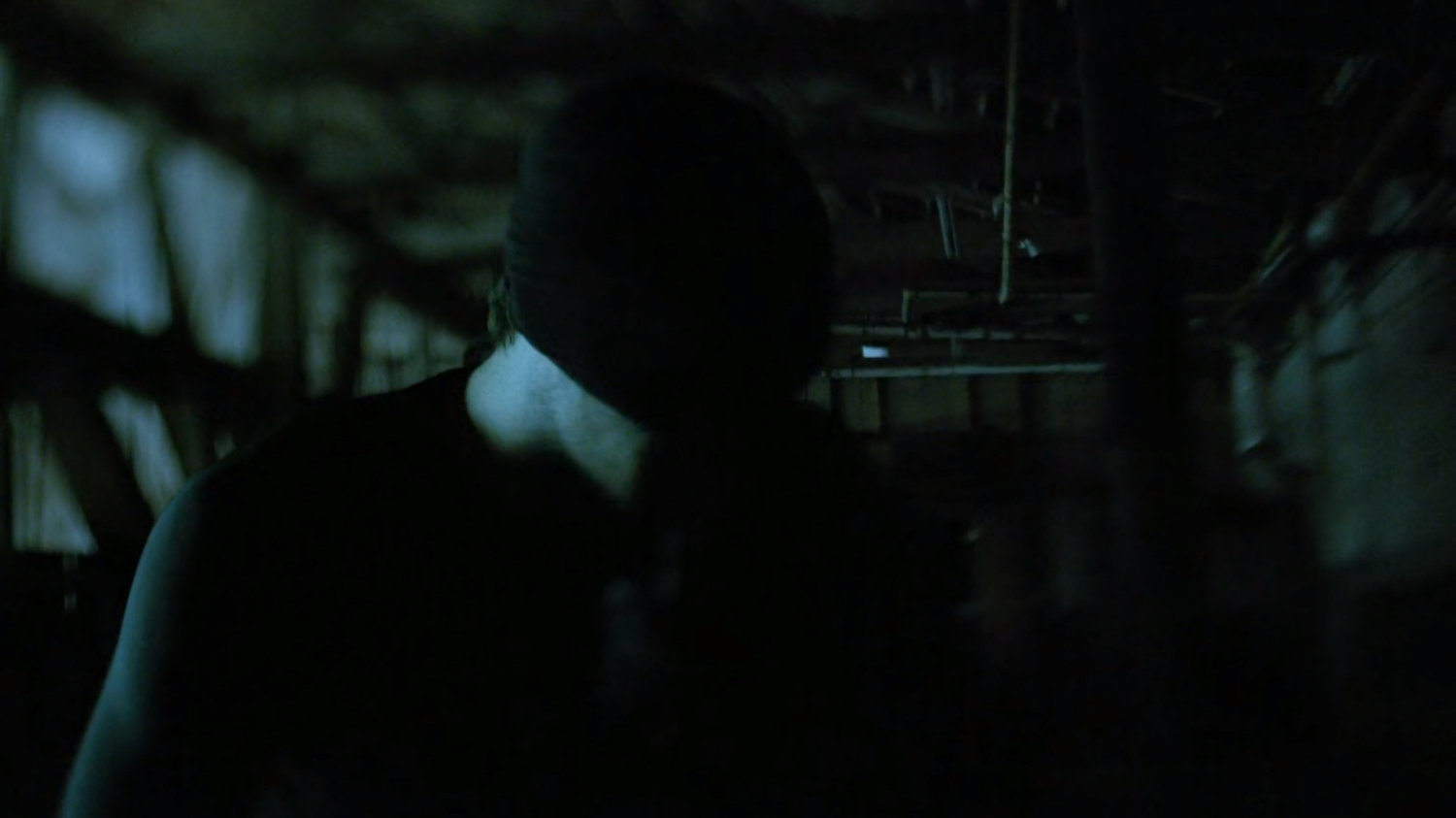 Daredevil inside abandoned warehouse.