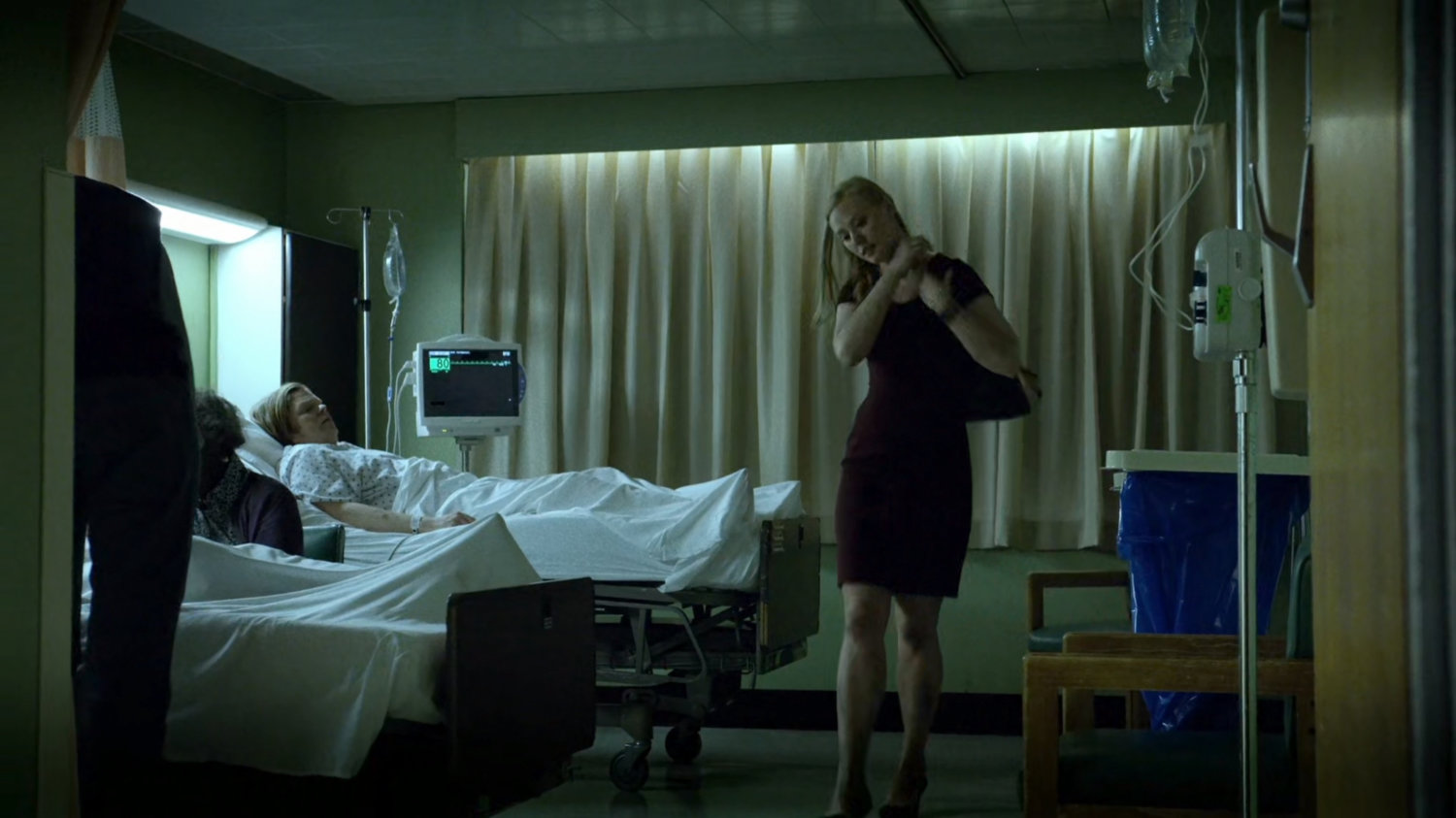 Karen and Foggy inside Metro-General hospital room.
