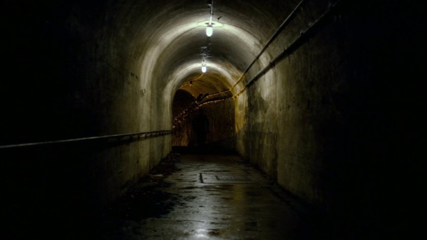 Access tunnels under an abandoned warehouse.