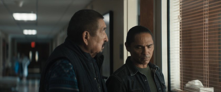 William and Skully in a hospital hallway.