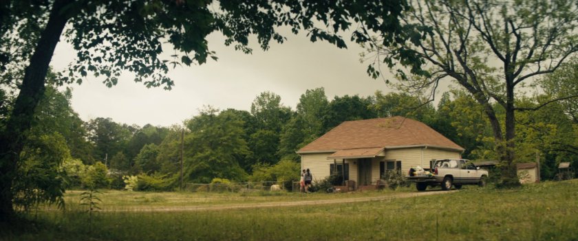 Maya and Biscuits outside Lopez house.