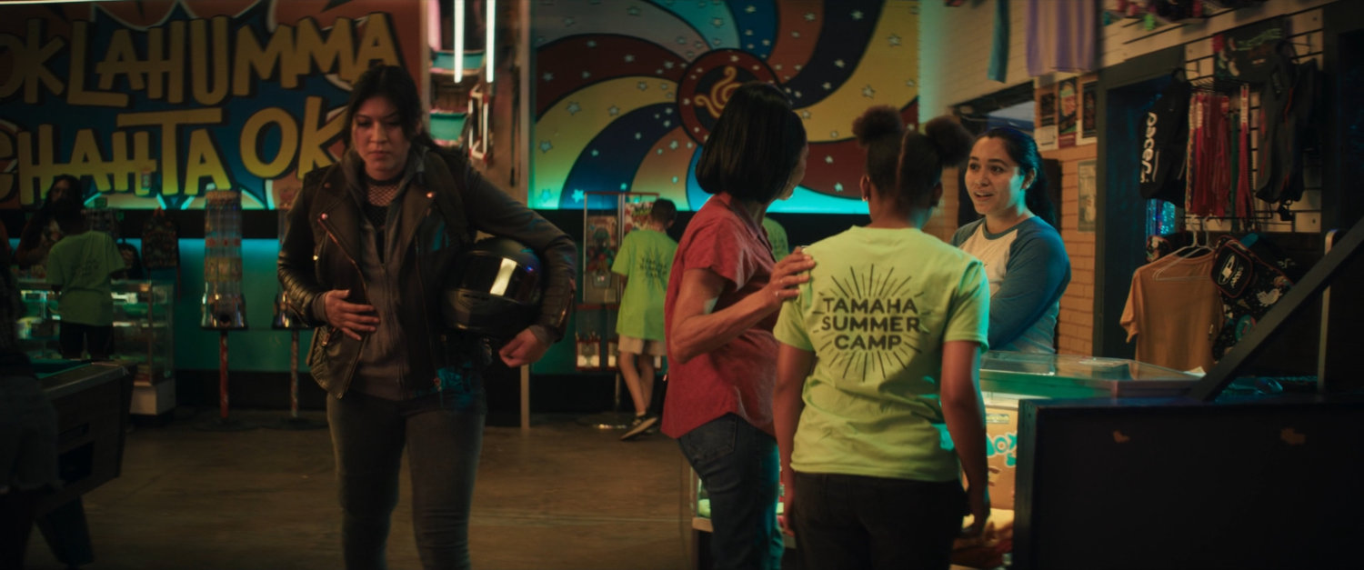 Maya inside of Black Crow's SkateLife Roller Skating.