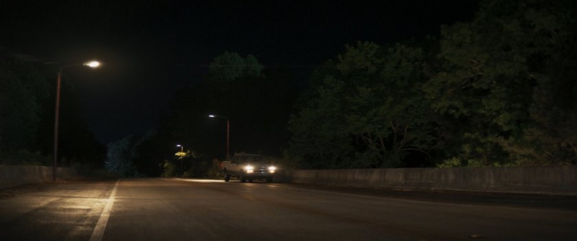 Highway bridge over railroad track.