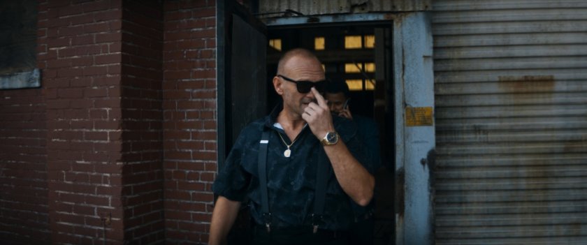 Zane exiting Fisk Depot in Brooklyn.