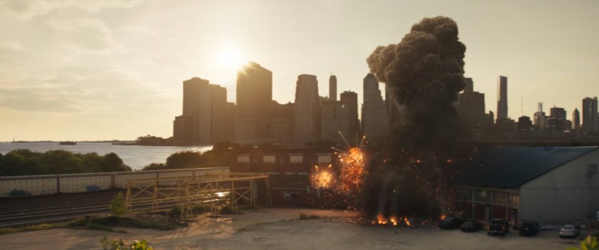 Interior of Fisk Depot in Brooklyn exploding.