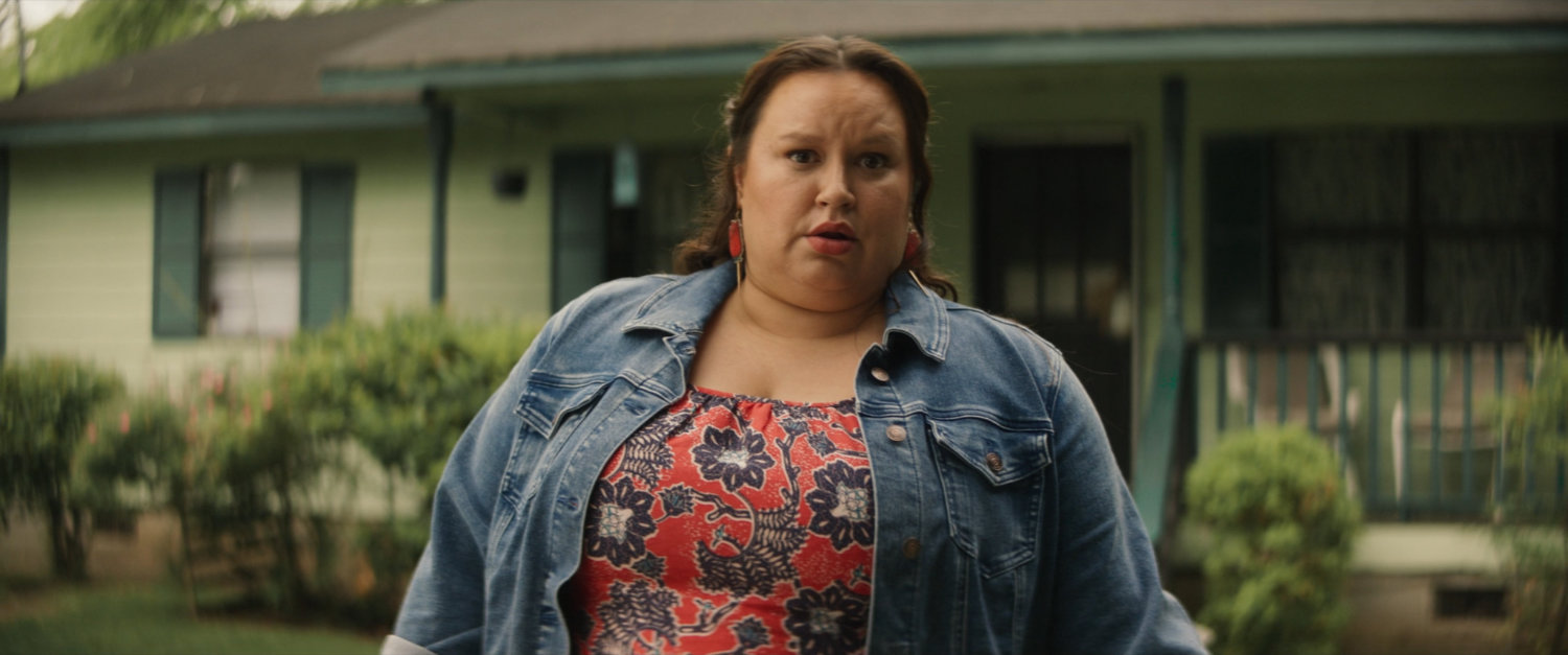Nita outside her house in Tamaha.
