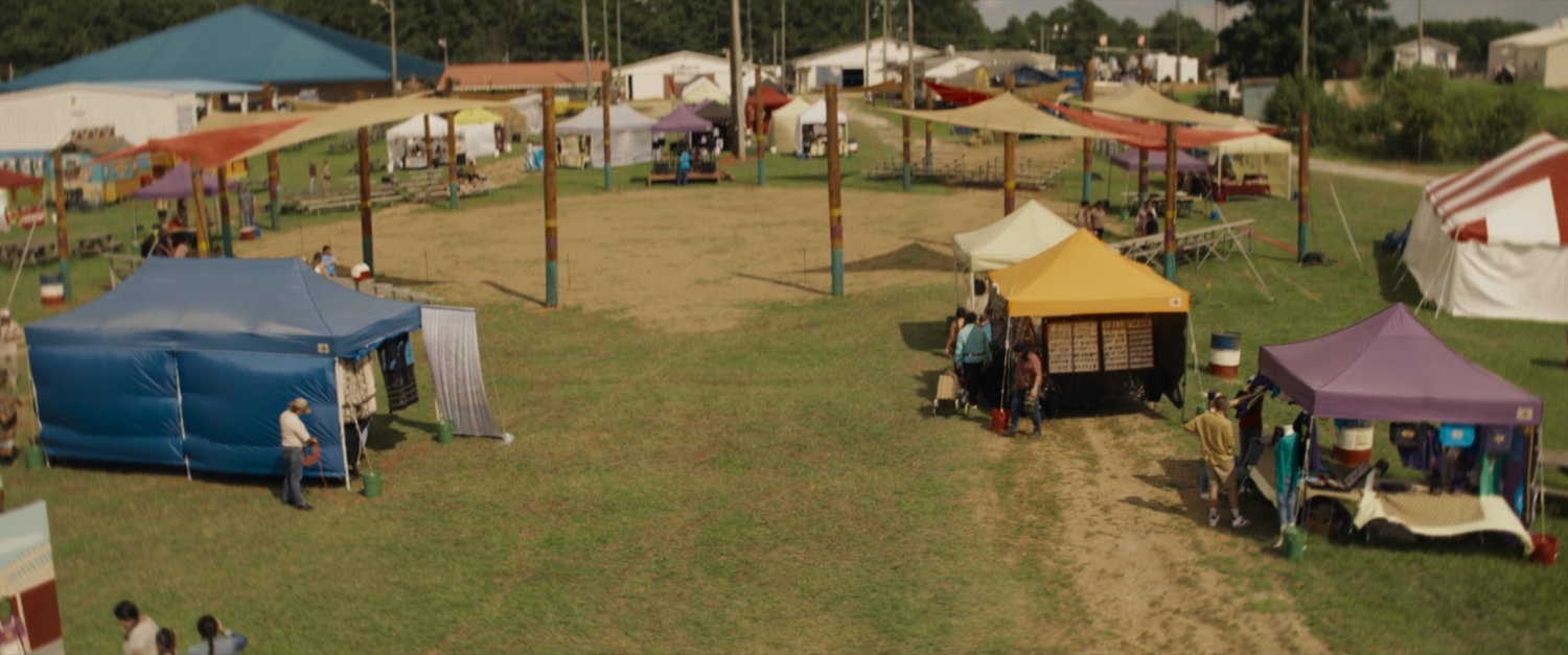 Aerial view of the Choctaw Nation PowWow.