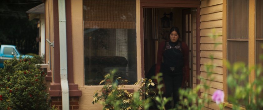 Maya leaving Chula's house.