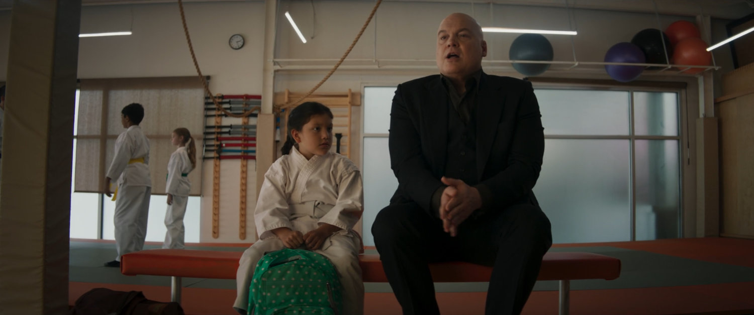 Young Maya and Fisk at the Brooklyn karate academy.