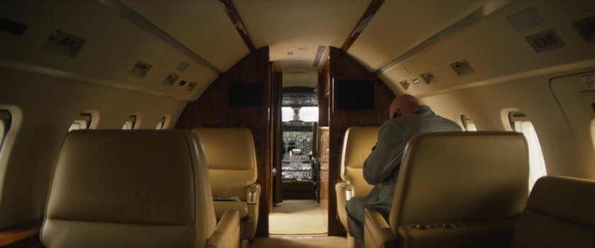 Fisk on a private plane.