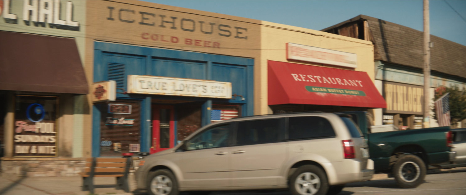 Storefronts in downtown Tamaha.