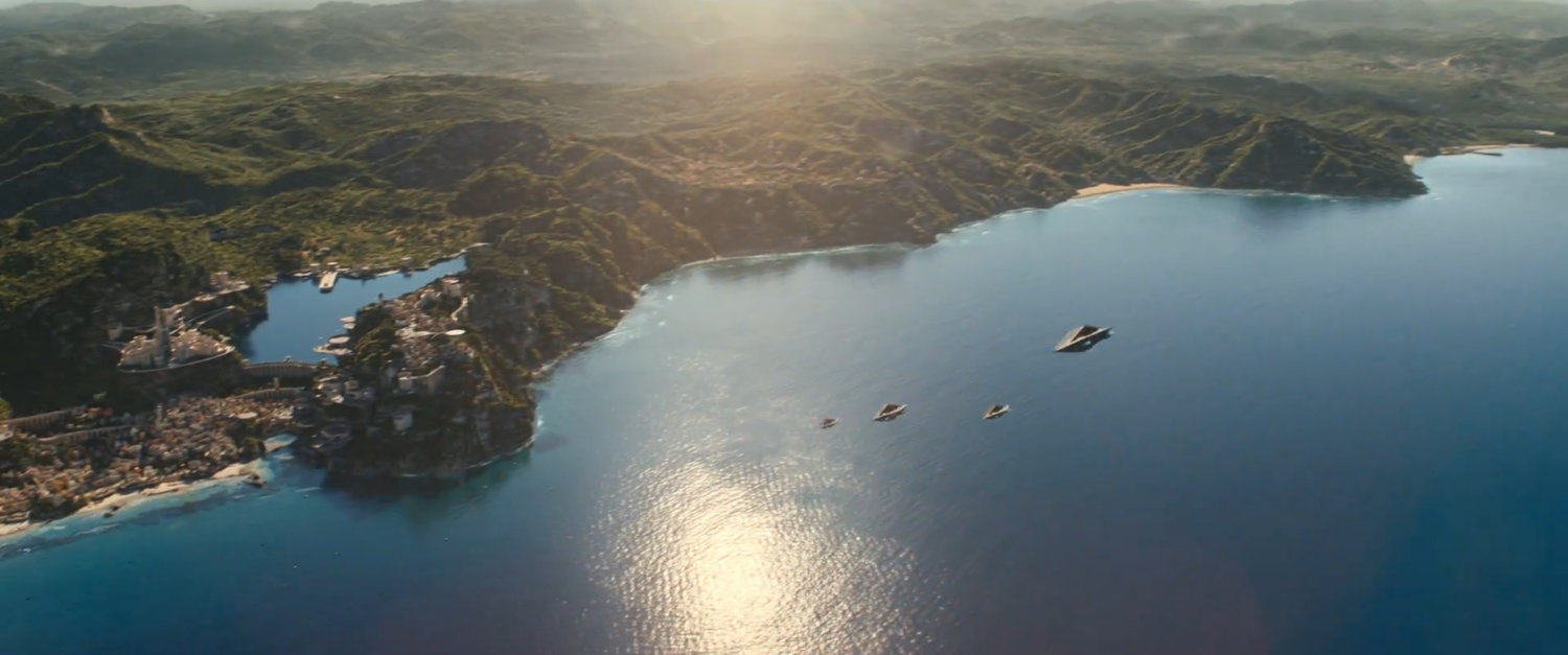 Aerial view of Aladna coast.