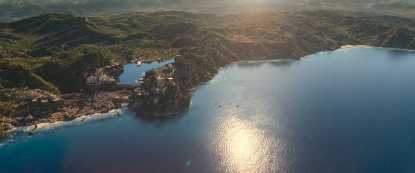 Aerial view of Aladna coast.