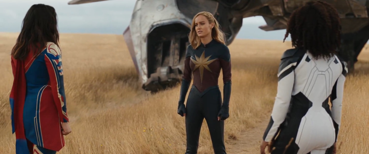 Kamala, Carol, and Monica on a grassy planet.
