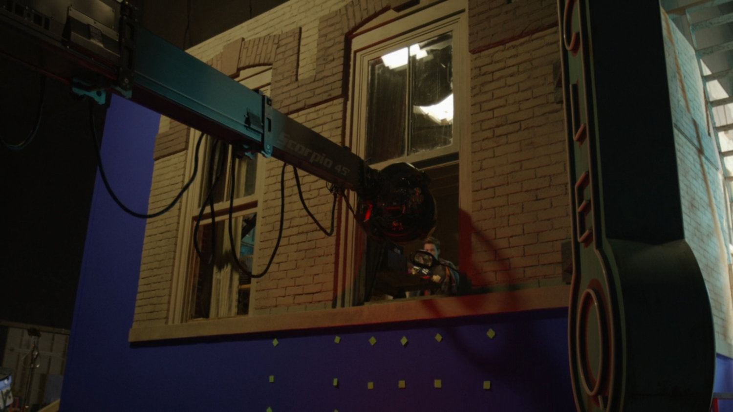 Behind-the-scenes shot of filming at the Circle Q location.