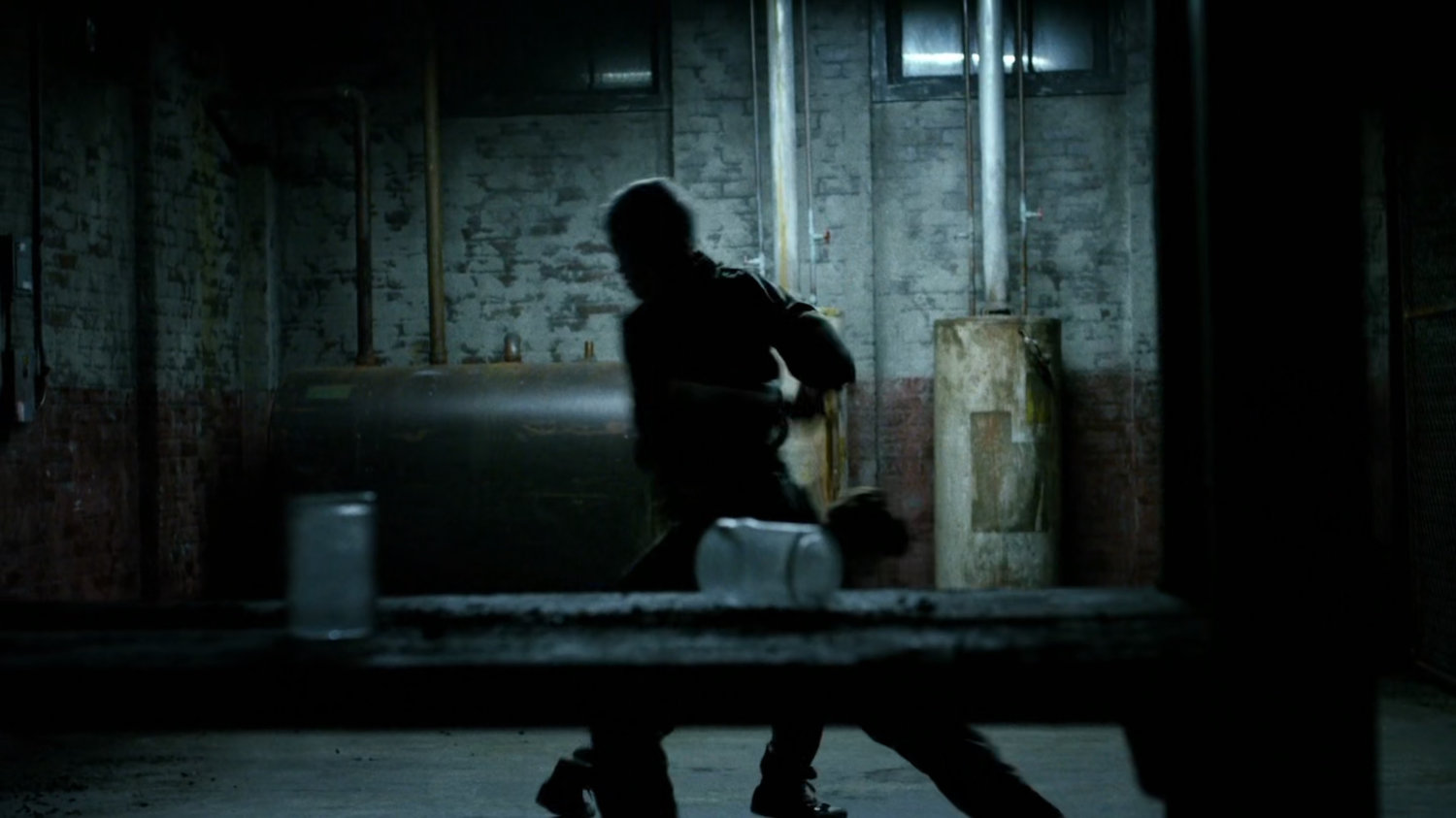 Stick training young Matt in a basement.