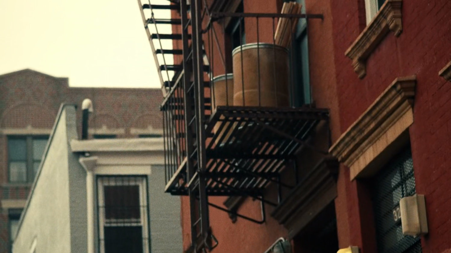 Fire escape outside a Hell's Kitchen apartment circa 1971.