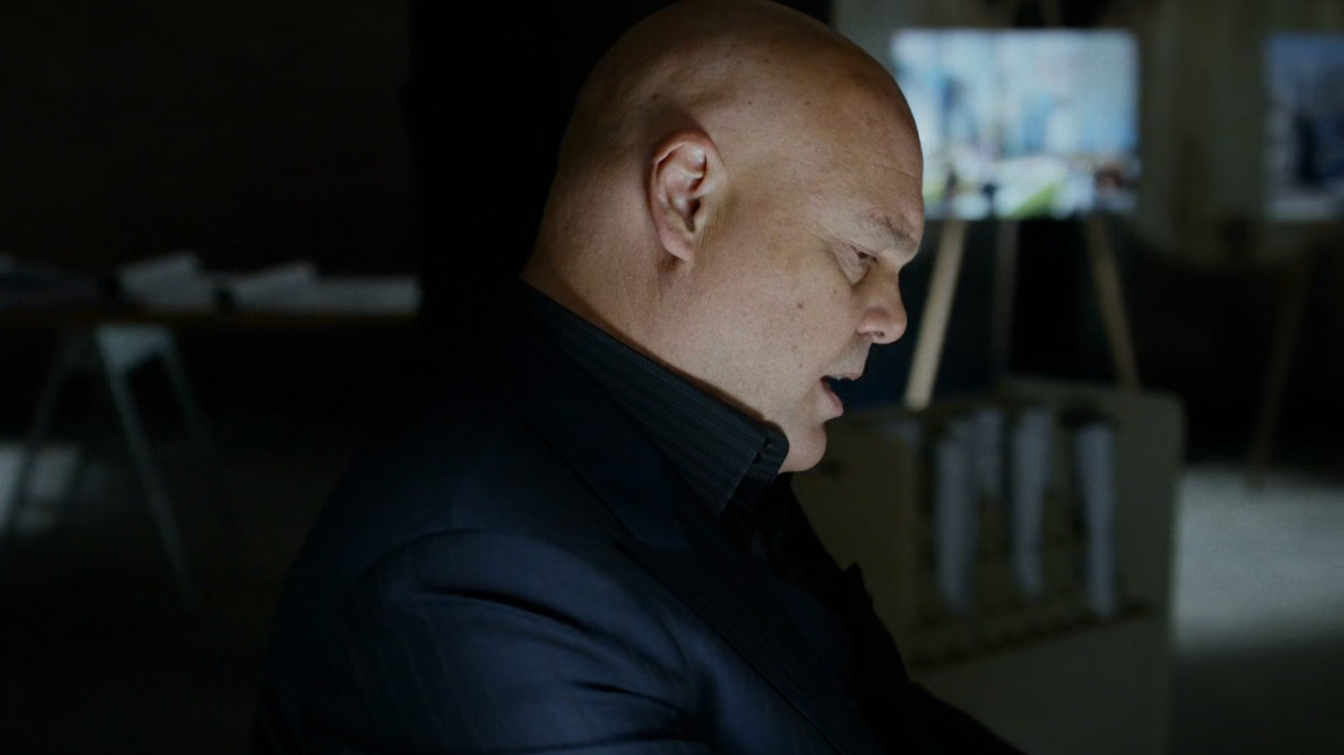 Fisk inside warehouse at Pier 81.