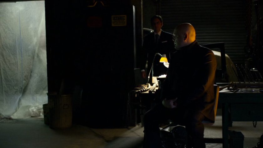 Wesley and Fisk inside Melvin Potter's workshop.