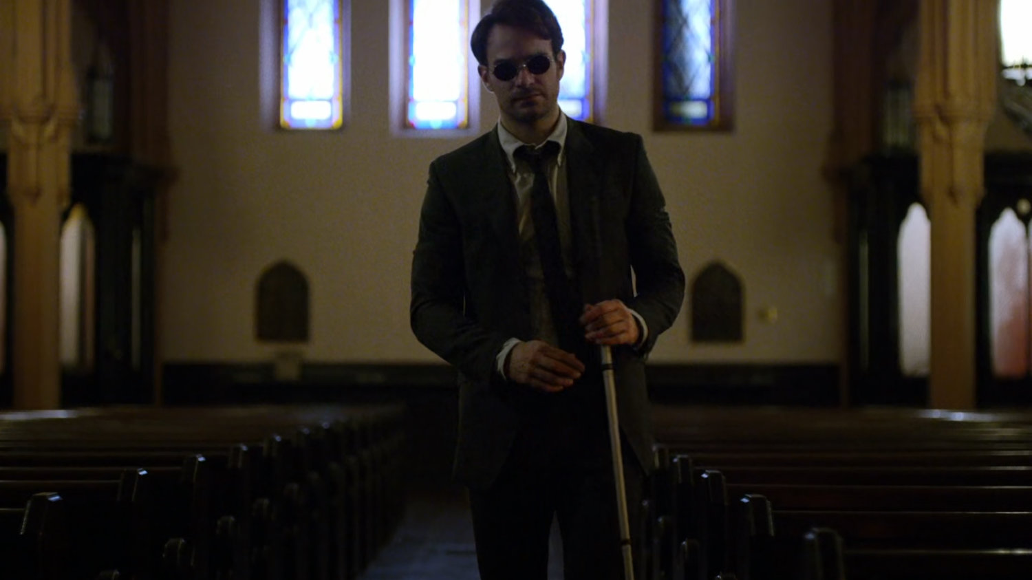 Matt inside church.