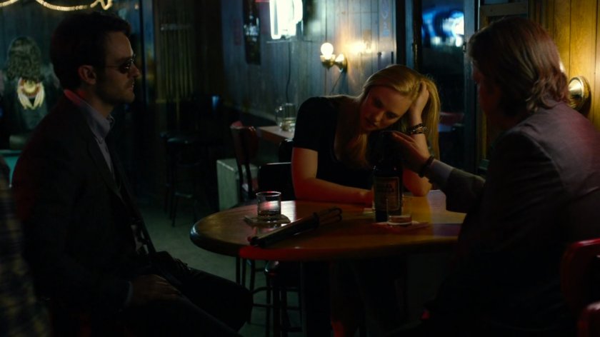 Matt, Karen & Foggy inside Josie's bar.