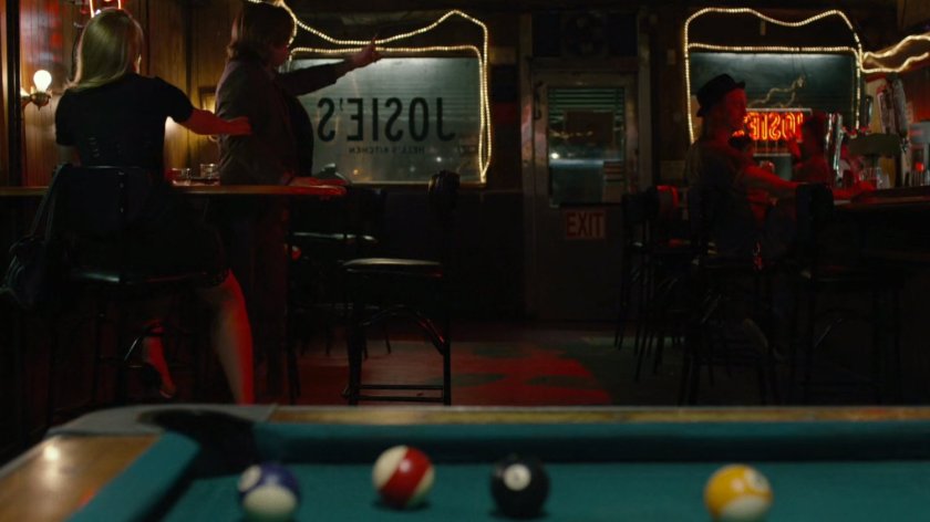 Karen & Foggy inside Josie's bar.