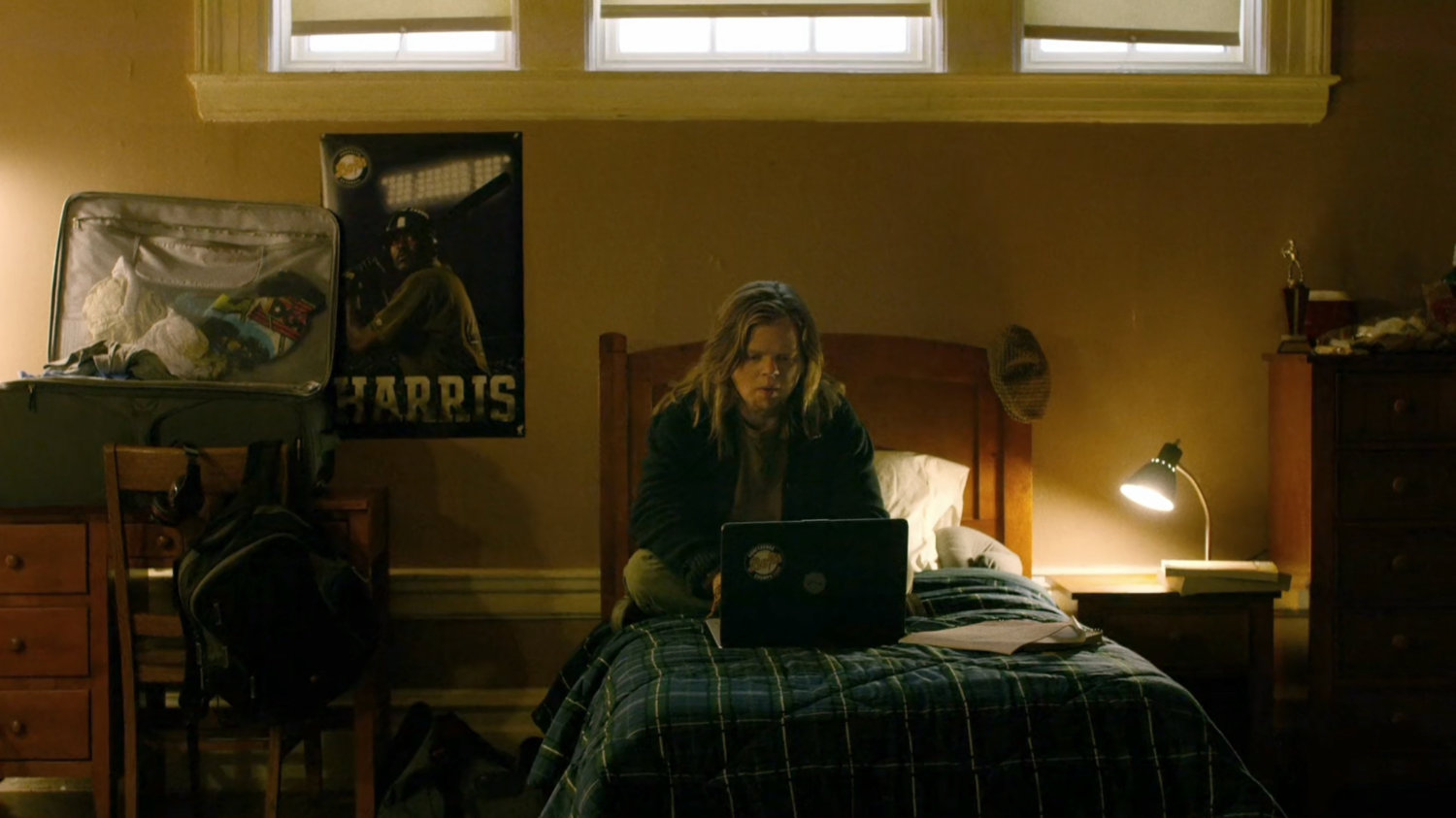 College-age Foggy in a dorm room.