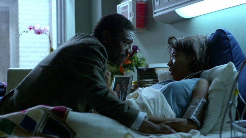 Ben Urich and Doris in Metro-General hospital room.