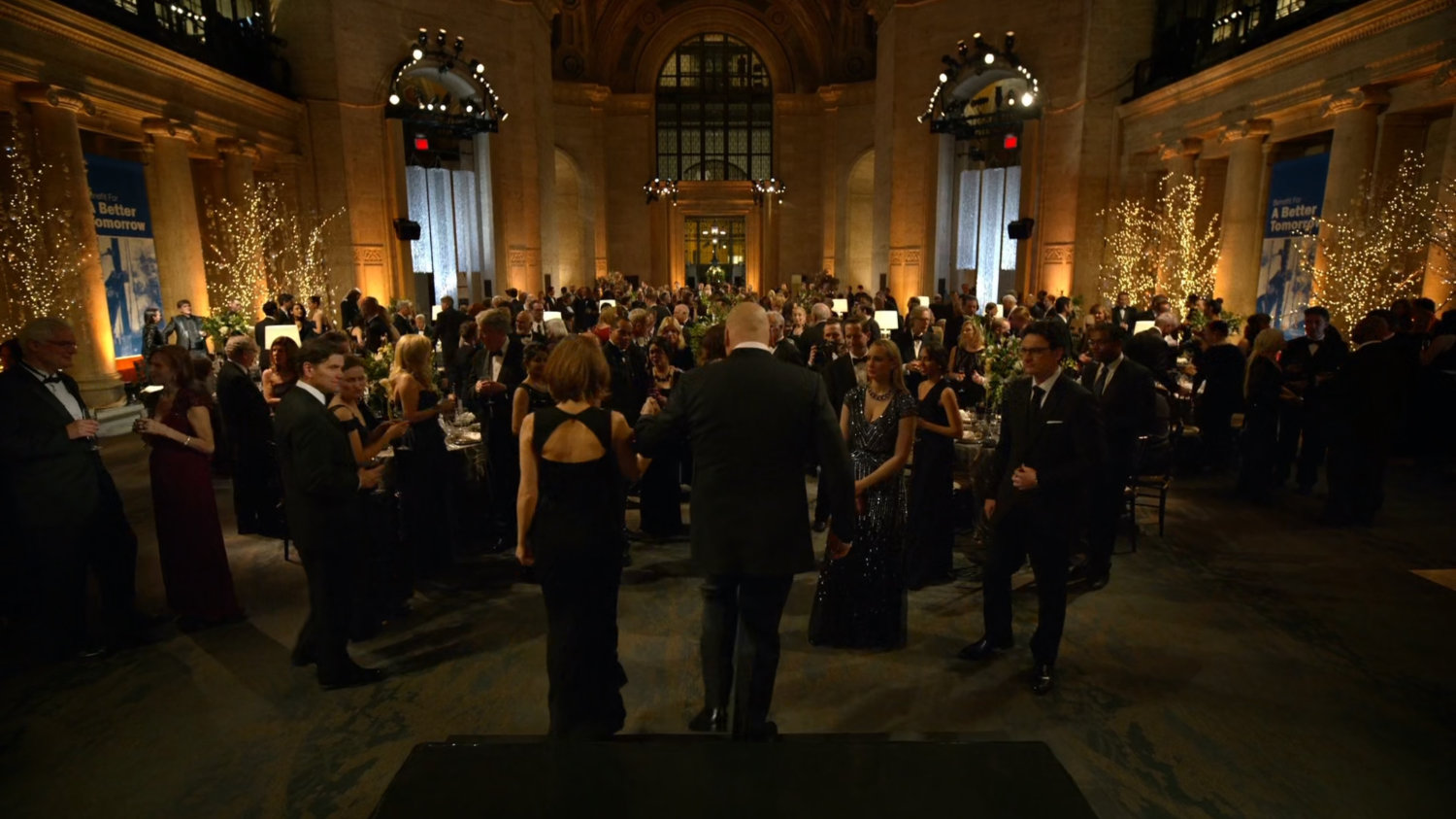 Patrons inside the Van Lunt building.