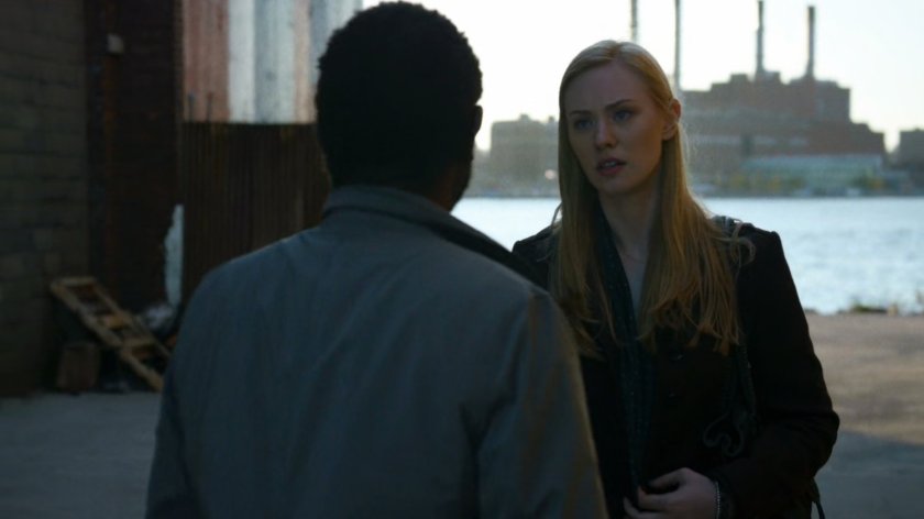 Karen and Ben in an alley by the East River.