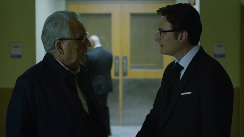 Leland and Wesley in a Metro-General hospital hallway.