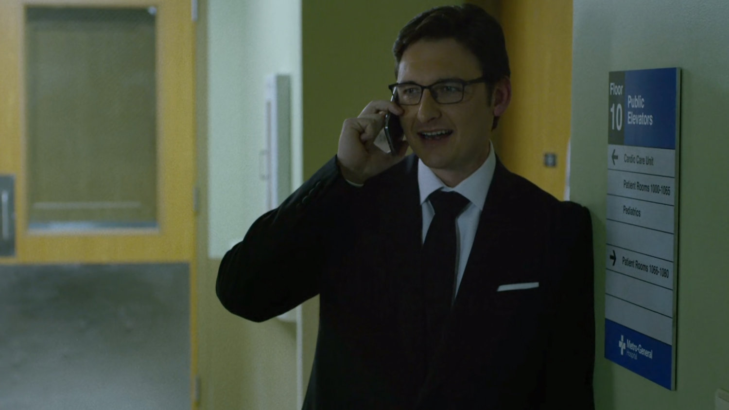 Wesley in a Metro-General hospital hallway.