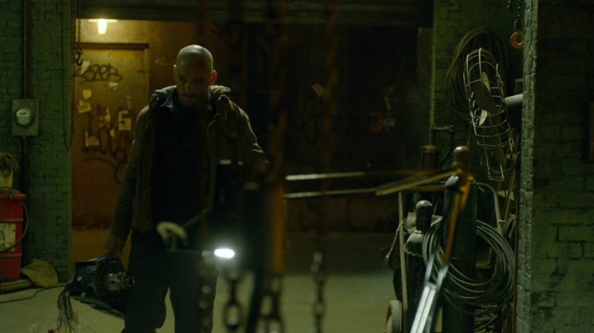 Melvin Potter enters his workshop.