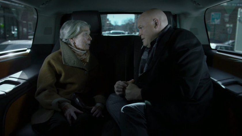 Fisk and his mother in the back of a car.