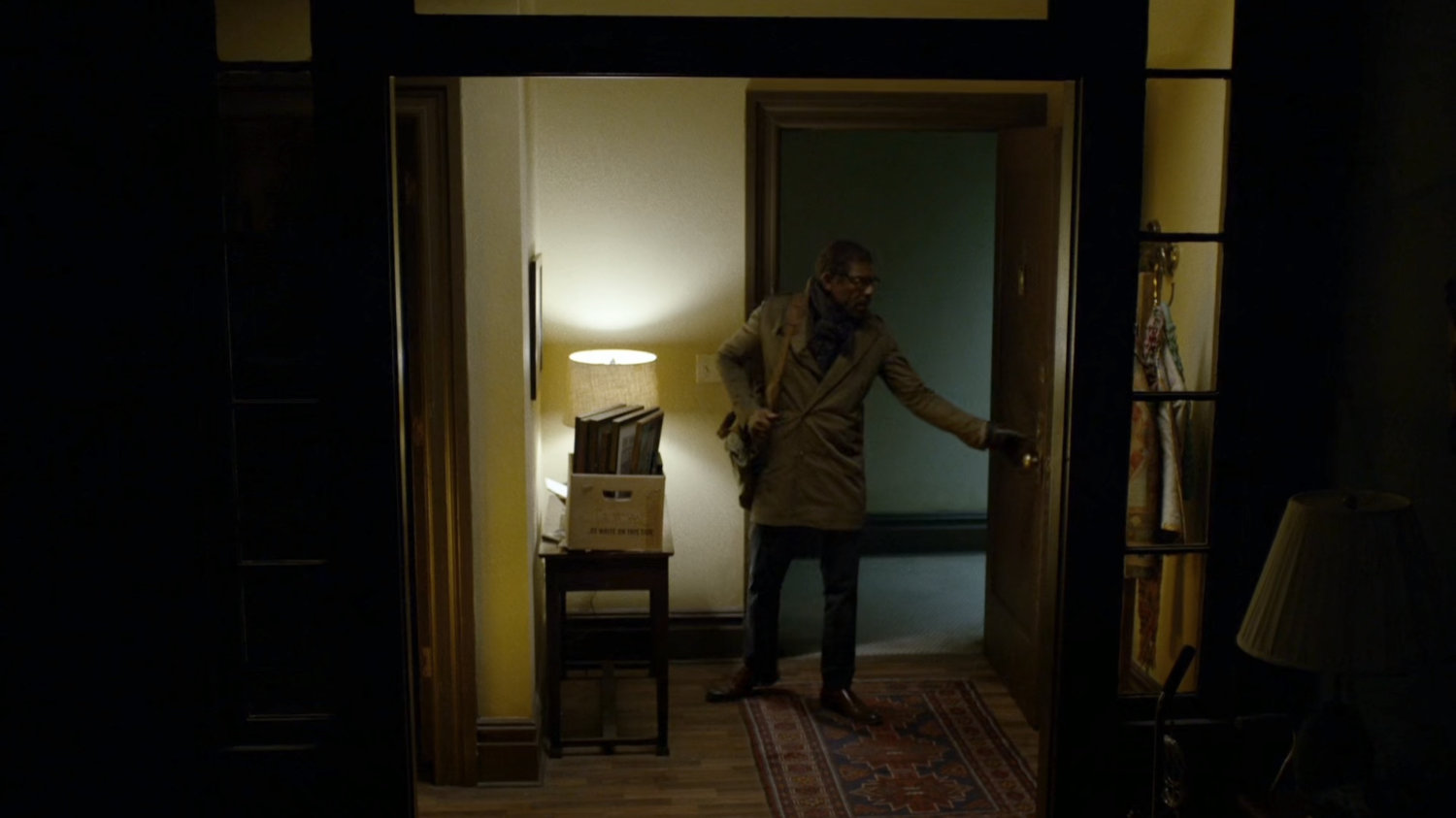 Ben inside his apartment.