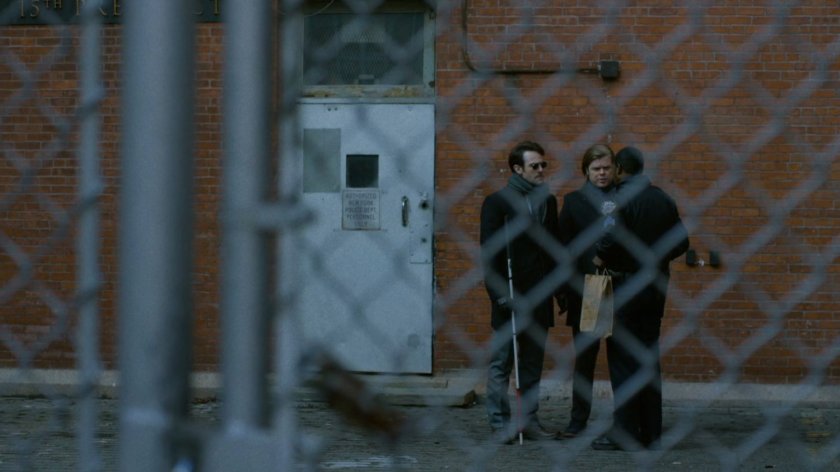 Matt, Foggy and Brett in back of 15th precinct station.