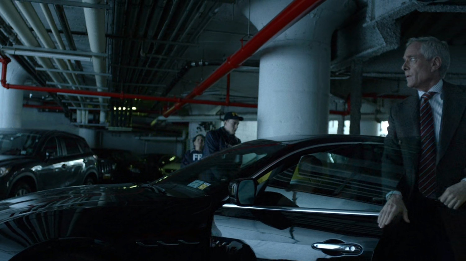 FBI agents approach Mr Landman, in Landman Zack parking garage.