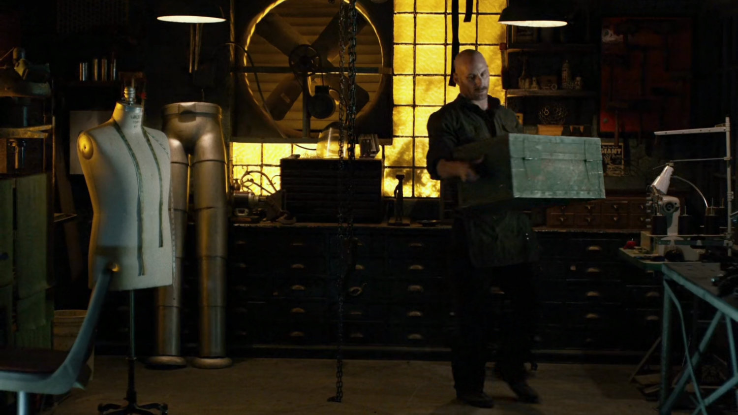 Melvin Potter inside his workshop.