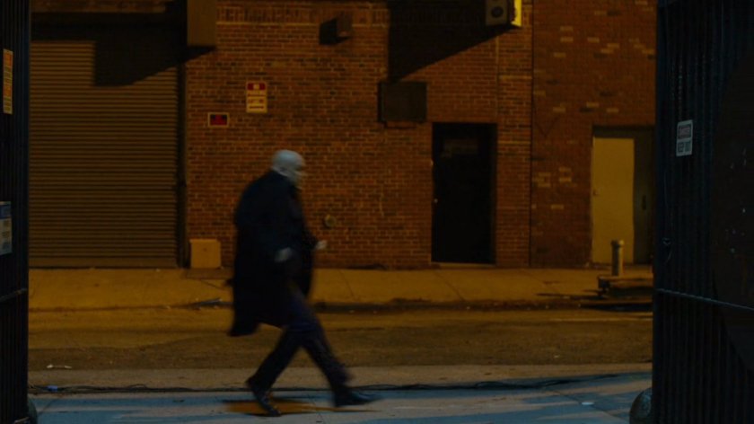 Fisk runs past an alley.