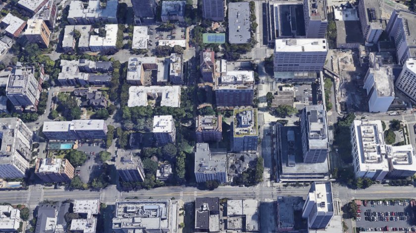 An aerial shot of downtown Seattle, Washington.