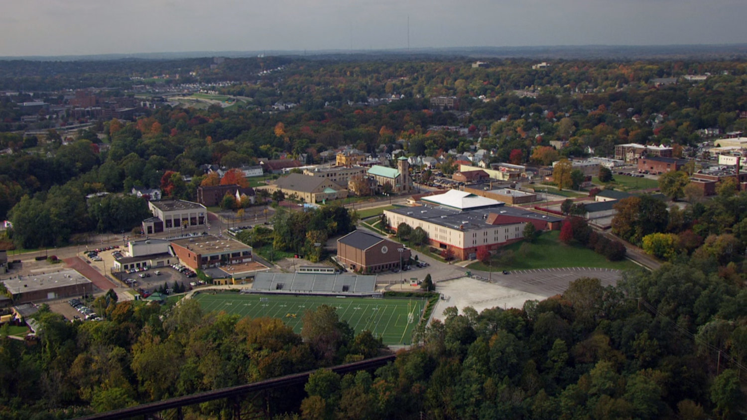 Aerial Culver University, West Virginia.
