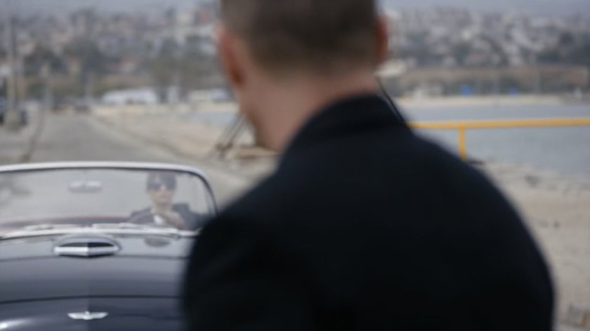 Coulson watches Price arrive at breakwater.