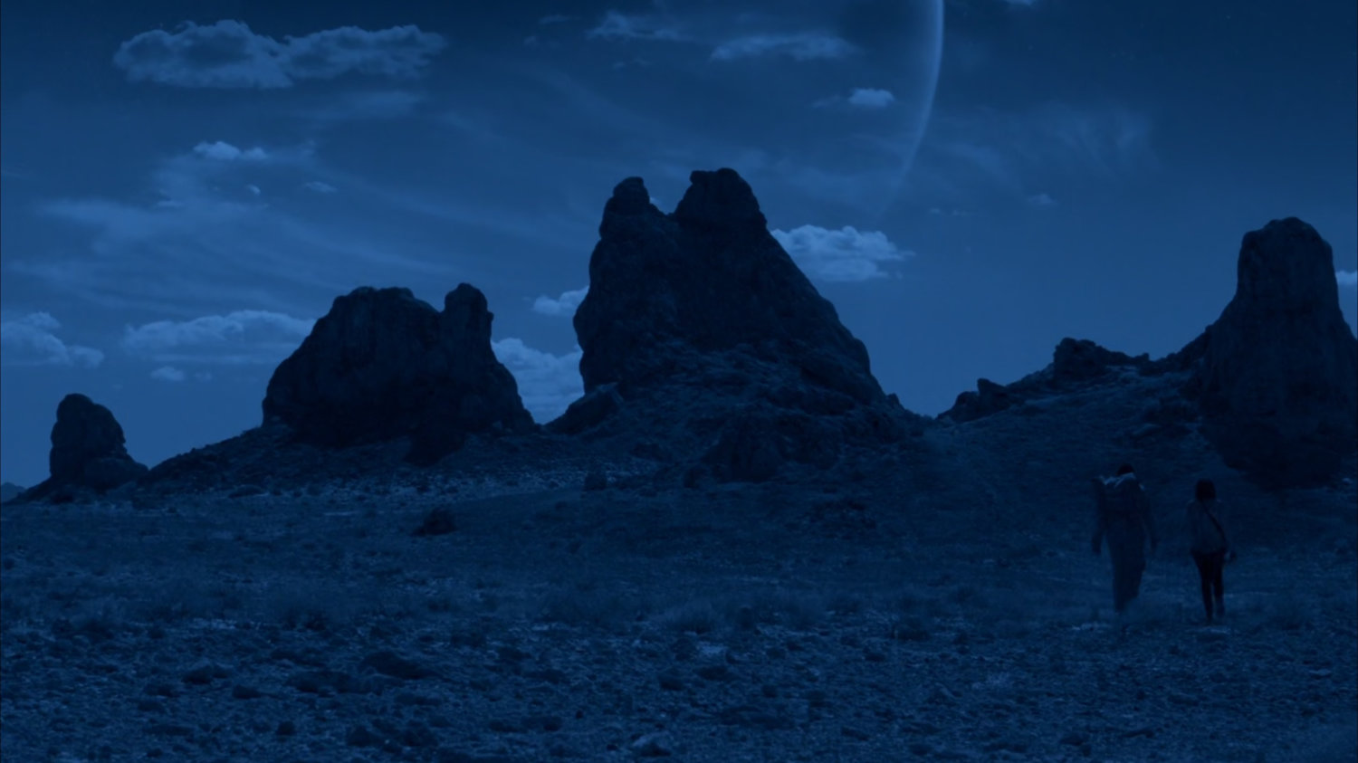 Wide shot of rock formations and canyons on Maveth.
