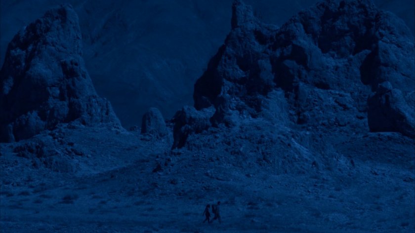 Wide shot of rock formations and canyons on Maveth.