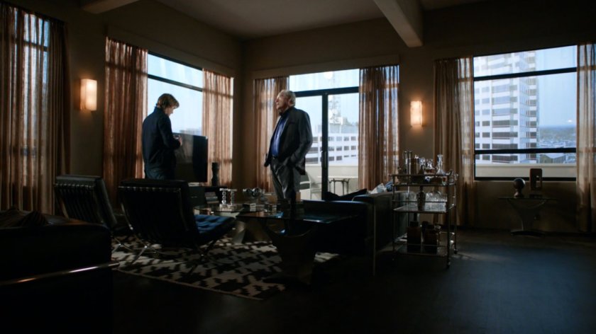Werner von Strucker and Gideon Malick in Lisbon penthouse.