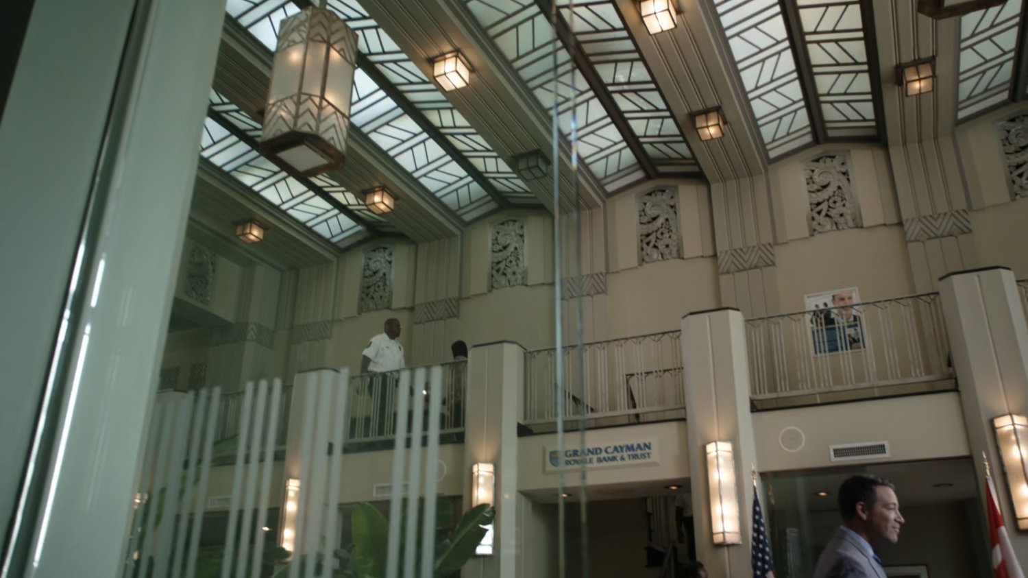 Interior of Grand Cayman Royale Bank and Trust.