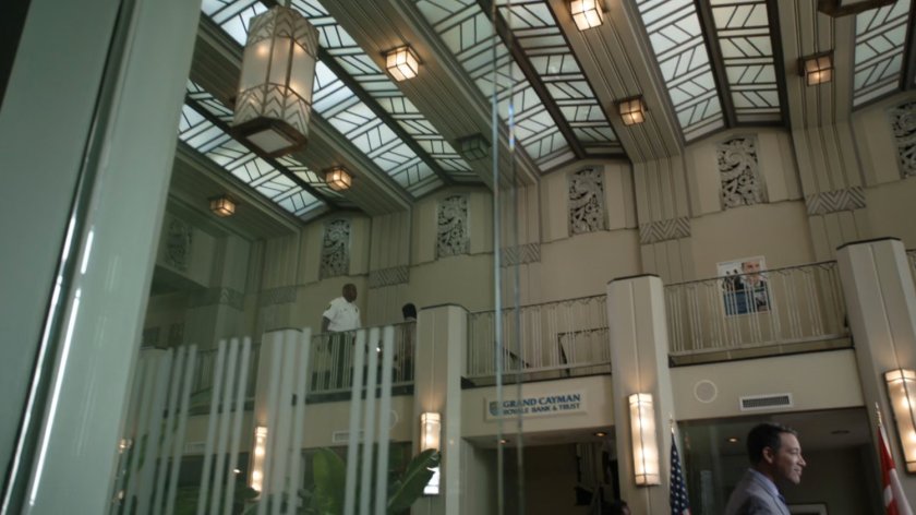 Interior of Grand Cayman Royale Bank and Trust.