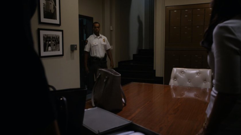 Guard inside vault of Grand Cayman Royale Bank and Trust.