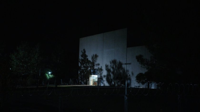 Nighttime exterior of Endotex Labs.